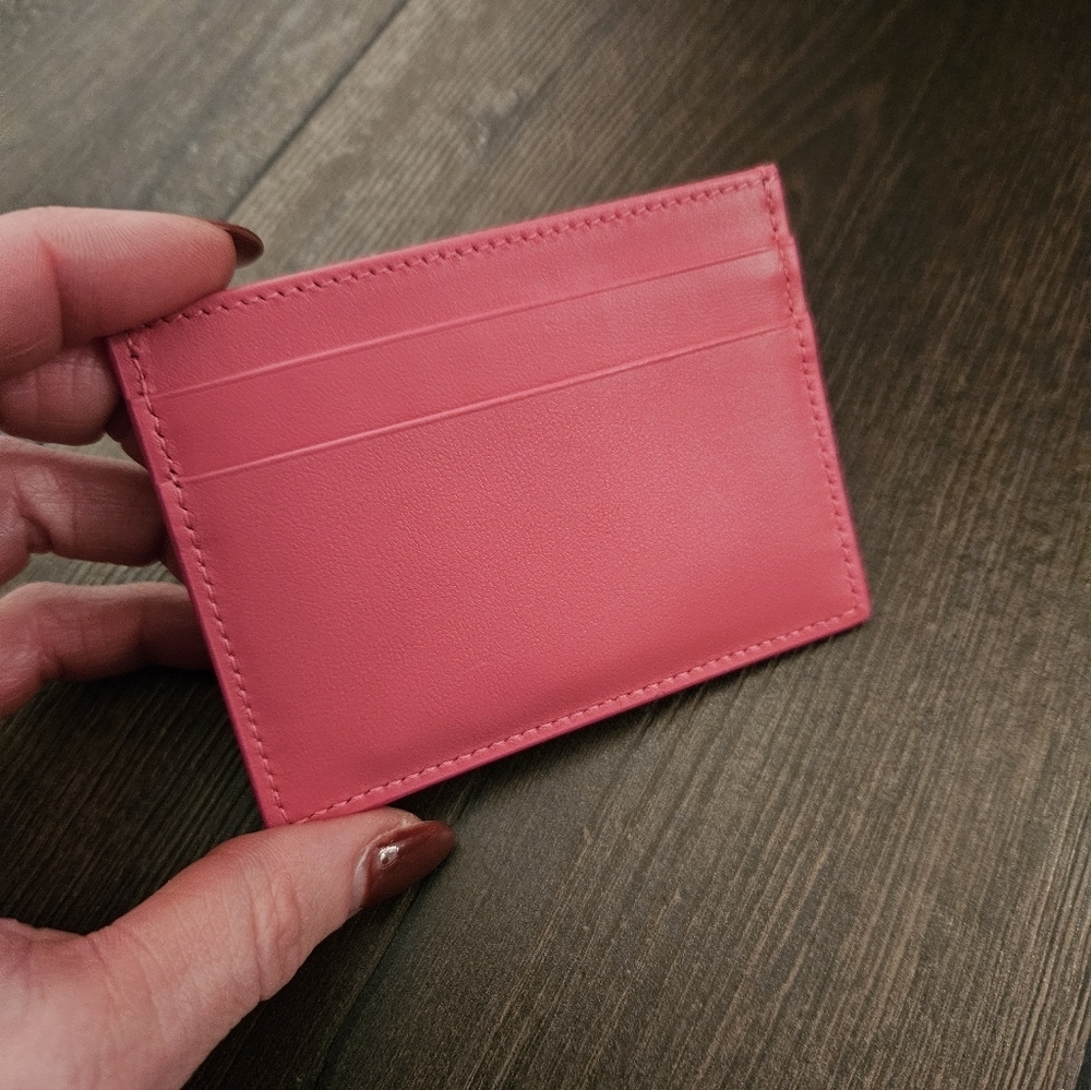 NWT Dolce & Gabbana Hot Pink Card Holder COA Card + Drawstring Dust Bag - Picture 3 of 14